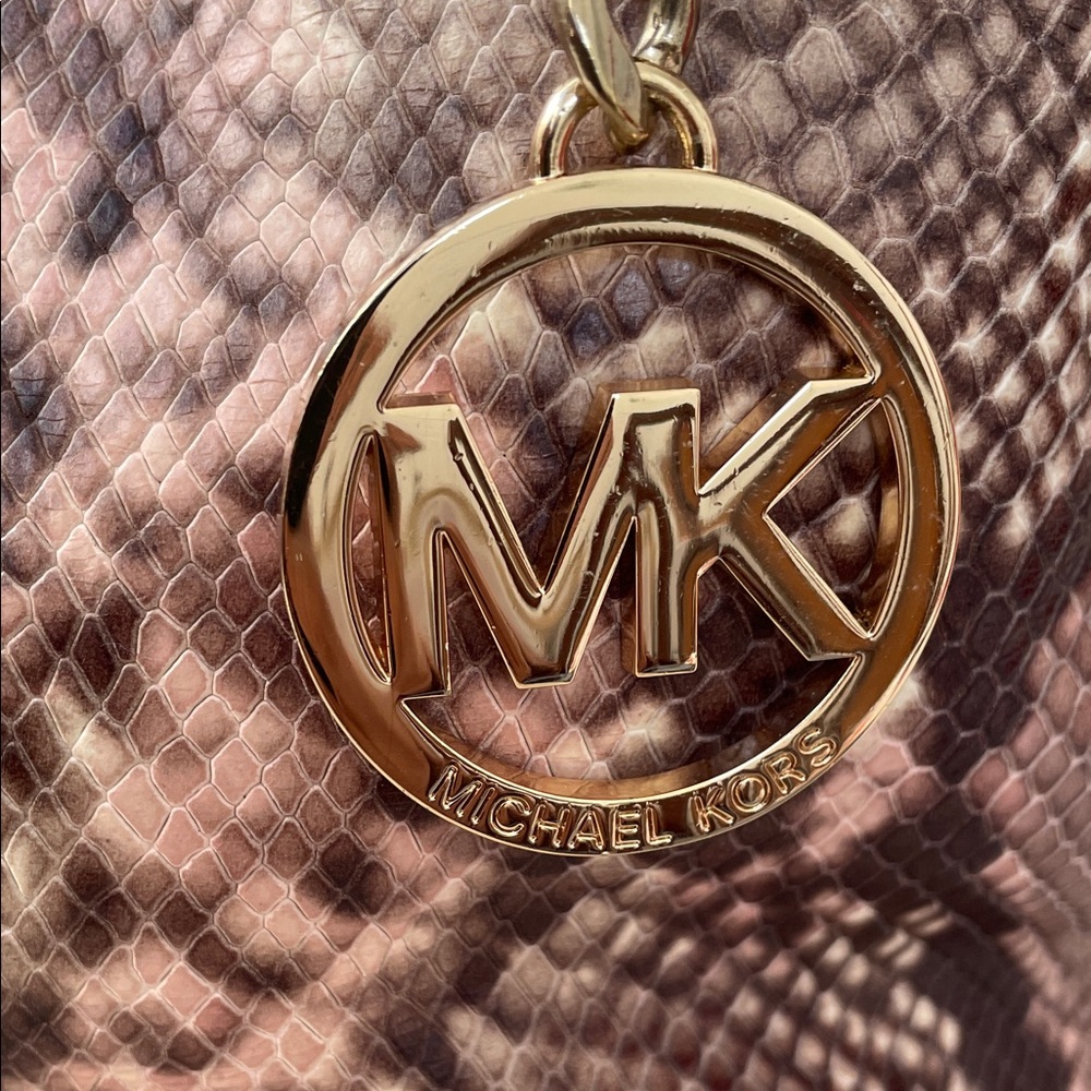 Michael Kors Python Embossed Print Shoulder Bag w… - image 11